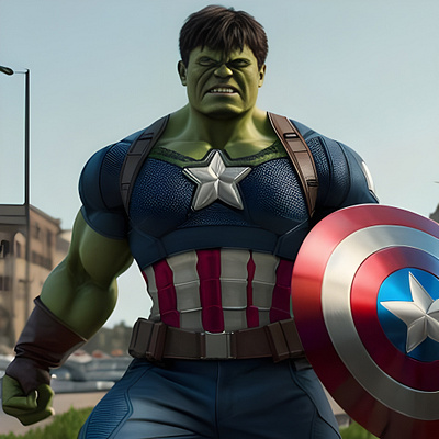 Captain America and Hulk mix