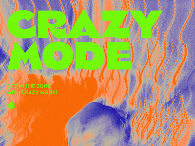 CRAZY Mode graphic design illustration poster