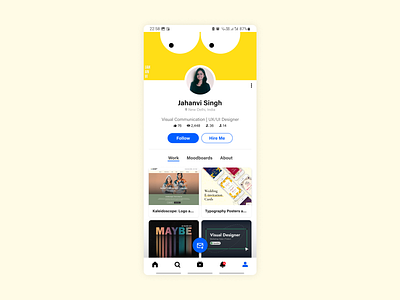 Behance User Profile Redesign app appdesign appredesign branding casestudy dailyui design designer graphic design illustration logo minimal redesign ui uidesign uidesigner uiux uiuxdesigner uxui uxuidesign