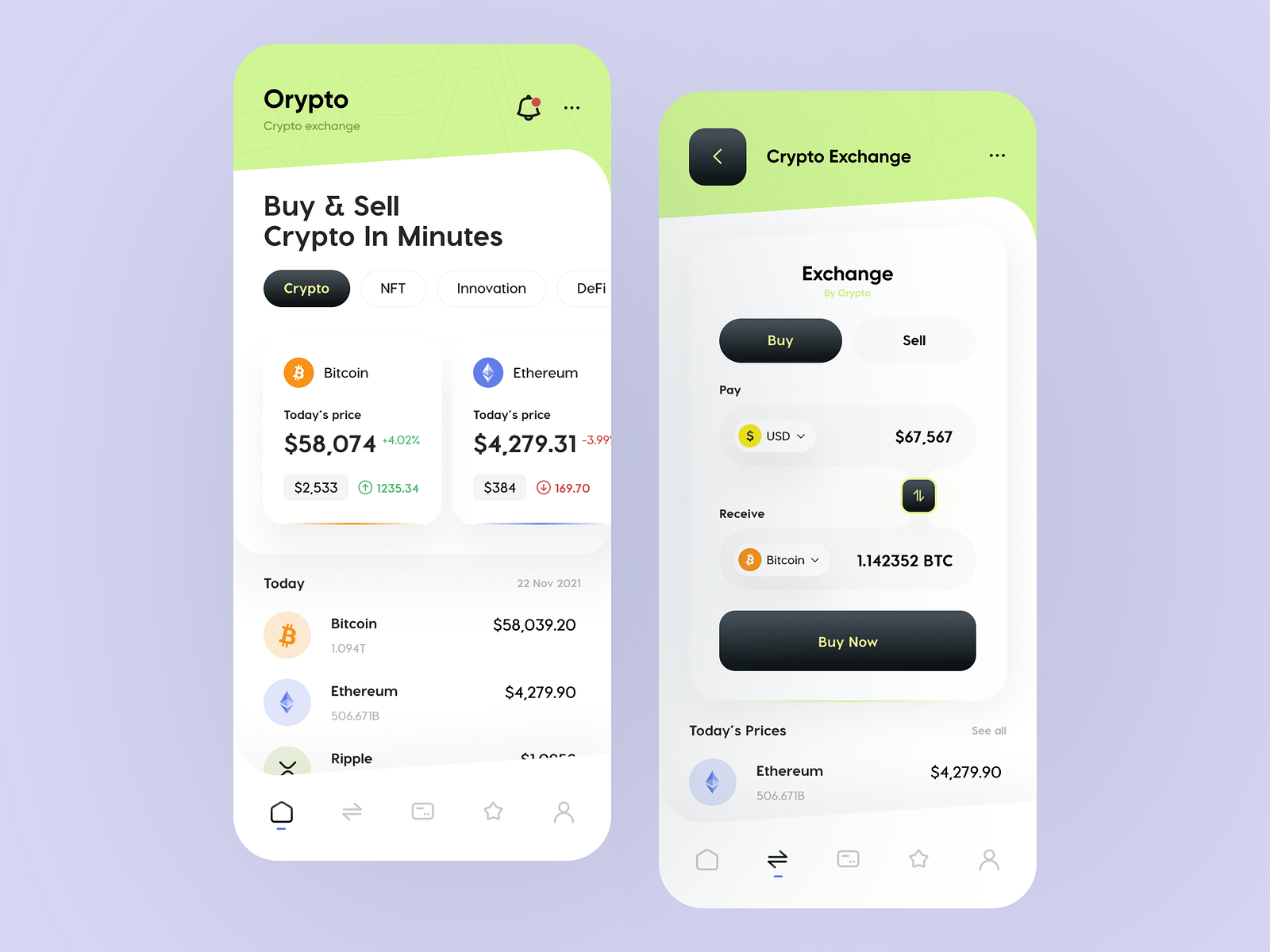 Crypto app by Orix Creative on Dribbble
