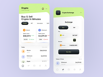 Crypto app blockchain crypto crypto app crypto currency crypto trading crypto wallet cryptocurrency ethereum exchange finance financial app mobile mobile app mobile design mobile ui nft orix trading ui ux