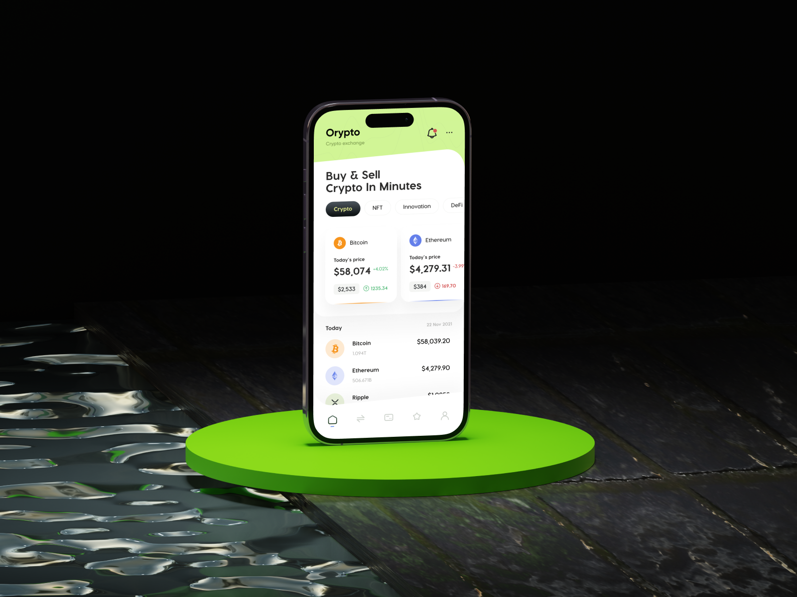 Crypto app by Orix Creative on Dribbble