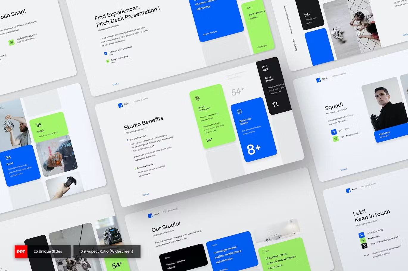 Rond - Elevator Pitch PowerPoint abstract annual business clean corporate download google slides keynote pitch pitch deck powerpoint powerpoint template pptx presentation presentation template professional slides template ui web