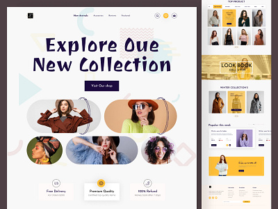 Fashion landing page website branding dailyui design e commerce e commerce shop fashion landing page product shop typography ui ui ux ux web web design webdesigner website website design