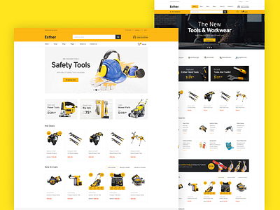 Tools Store & Garage Shopify Theme - Esther best shopify stores bootstrap shopify themes clean modern shopify template ecommerce shopify shopify drop shipping shopify store tools store