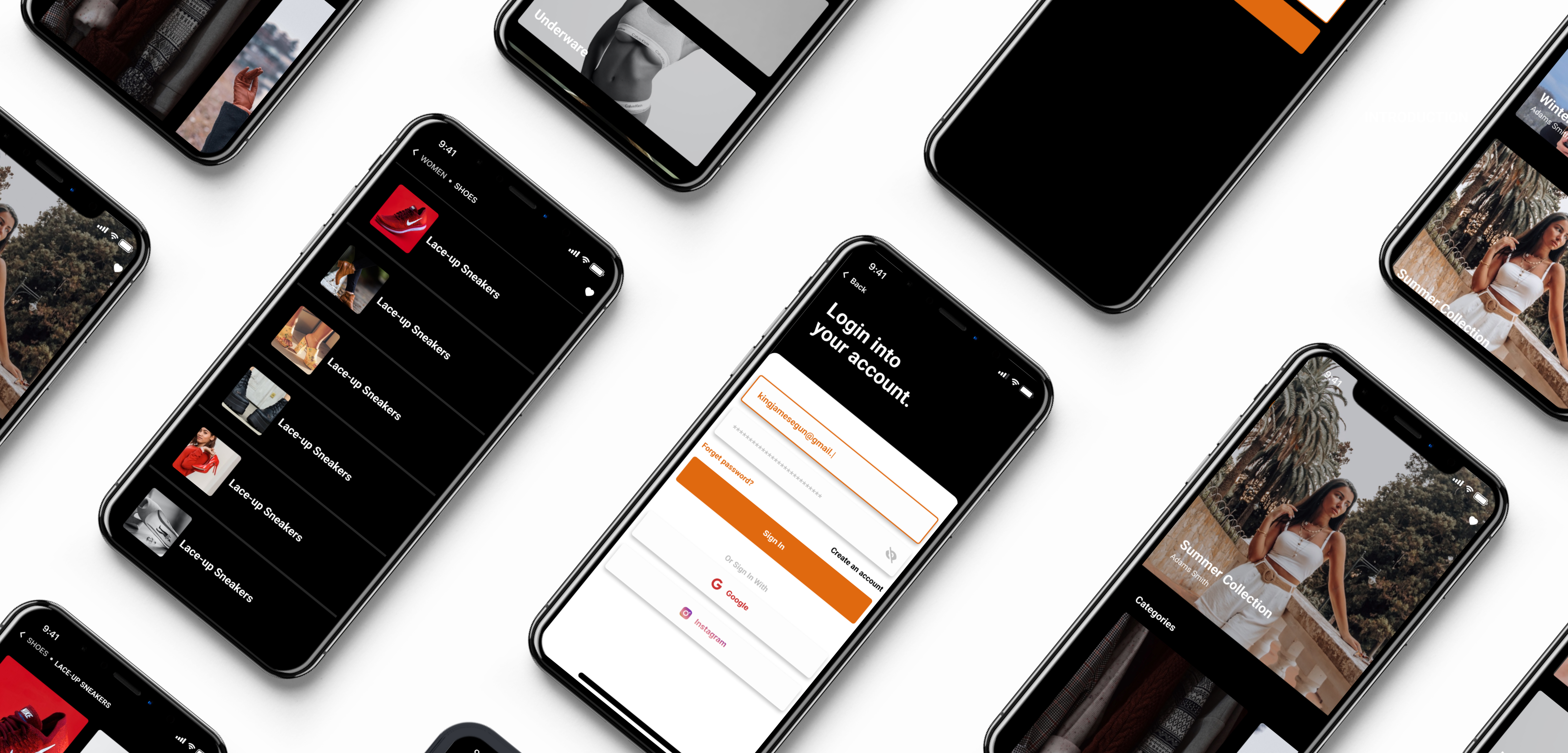 Fashion-Way Mobile App authentication branding fashion login ui
