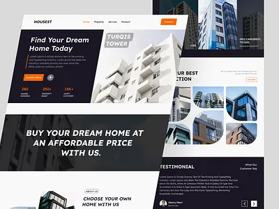 Real estate website landing page broker buy commercial home house land landing page property real estate residential ui ux webpage website