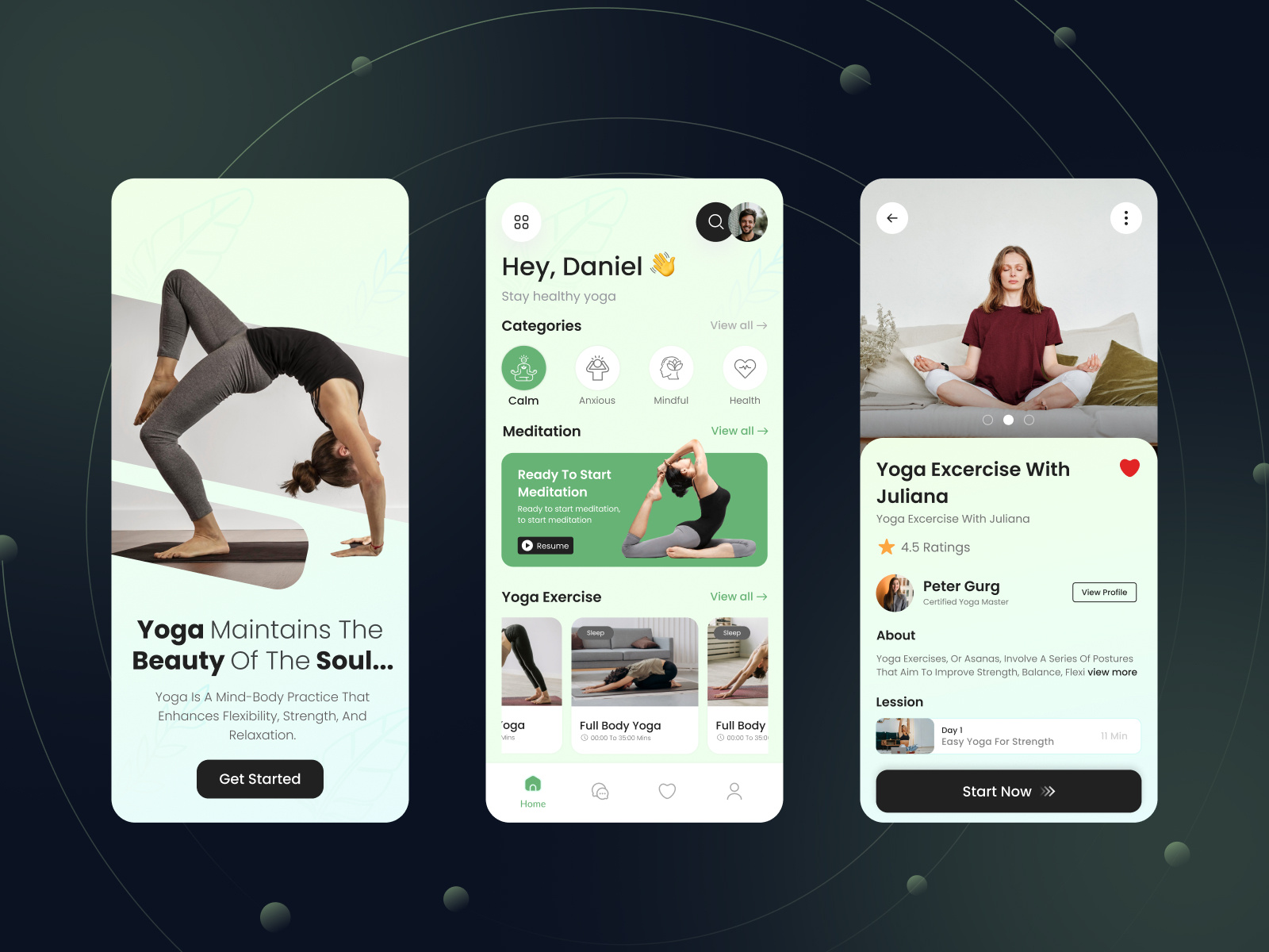 Yoga Meditation App by BMV System Integration Pvt. Ltd on Dribbble