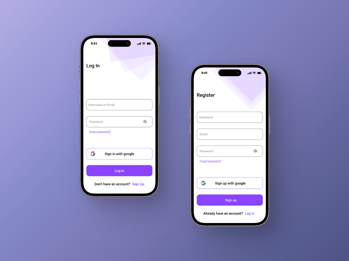 Sign Up/ In by Upnishad Pandya on Dribbble
