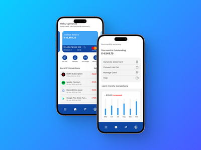Credit card mobile dashboard creditcard productdesign ui uiux ux