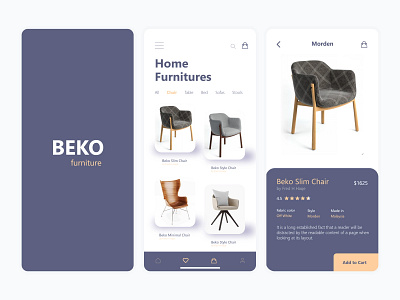 Furniture e-commerce App app ui design branding creative smart app e commerce app furniture app graphic design minimal