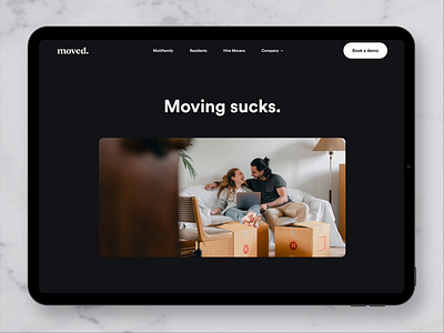 Moved Case Study 2: Website design for a resident platform about us animation landing landing page landing page design motion product landing page product page promo landing page saas landing page scroll animtion website design