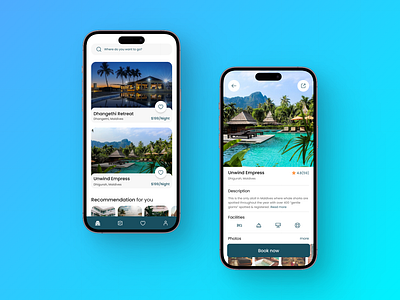 Hotel booking app ui uiux ux