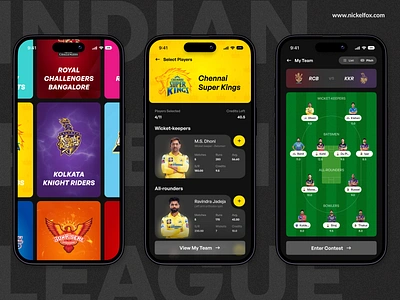 Fantasy Cricket Gaming iOS App app cricket design dhoni esports fantasy fantasy app ui fantasy cricket fantasy football fantasy gaming fantasy league fantasy sports game gaming indian premier league ipl mobile app sports ui ux