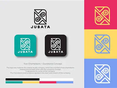 Jubata Logo Design brand identity branding graphic design logo logo animal logos