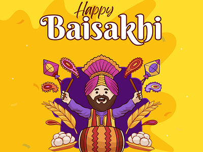 Happy Baisakhi! 3d animation baisakhi baisakhi festival billing branding design festive creative graphic design gst happy baisakhi illustration indian festival invoicing logo motion graphics punjab swipe ui