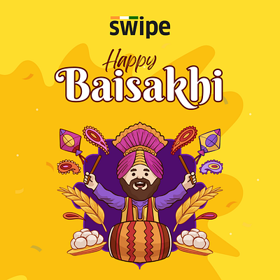 Happy Baisakhi! 3d animation baisakhi baisakhi festival billing branding design festive creative graphic design gst happy baisakhi illustration indian festival invoicing logo motion graphics punjab swipe ui