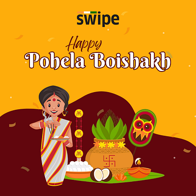 Happy Pohela Boishakh! 3d animation bangla festival bengali festival billing branding design festive posts graphic design gst happy pohela boishakh illustration indian festival invoicing logo motion graphics pohela boishakh swipe ui