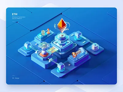 Ethereum Trading Platform Animation 3d animation banner c4d currency eth ethereum income platform technology trade ui virtual currency