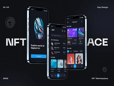 NFT MARKETPLACE app design design product design ui ux