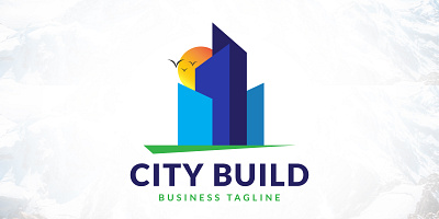 Modern City Building Real Estate Logo Design building city industry modern