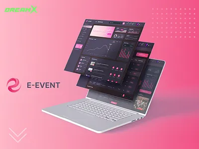 E-Event [Music] admin panel app crm crm system dark theme dashboard design desktop dreamx music app prototype saas solution startup ui ui design ux ux design web web design wireframe