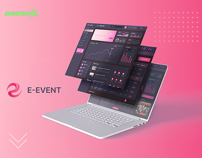 E-Event [Music] admin panel app crm crm system dark theme dashboard design desktop dreamx music app prototype saas solution startup ui ui design ux ux design web web design wireframe