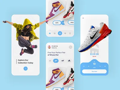 Shoe store app app design design ecommerce footwear ios mobile app nike nooktiva nooktiva mobile app online shopping puma shoe shoes shoes store shoes store app sneaker ui ui design uiux