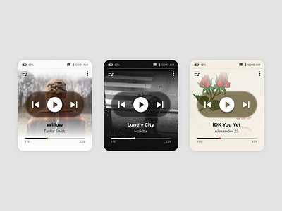 Music Player app appdesign branding dailyui design graphic design illustration logo minimal music music player player smart watch smartwatch ui uidesign uxui watch watch interface wristwatch