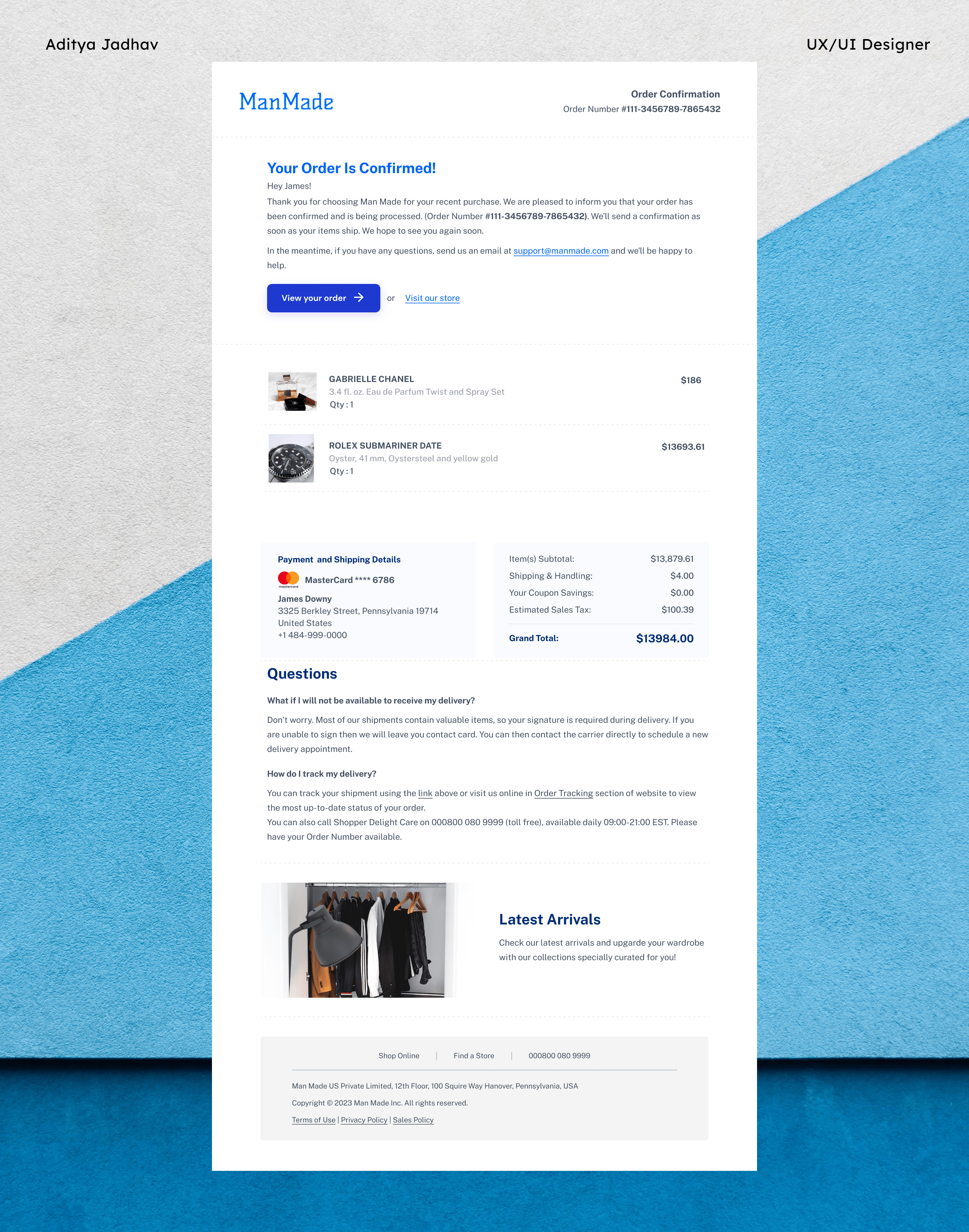 E-mail Receipt dailyui design e mail receipt ui ui design ui designer
