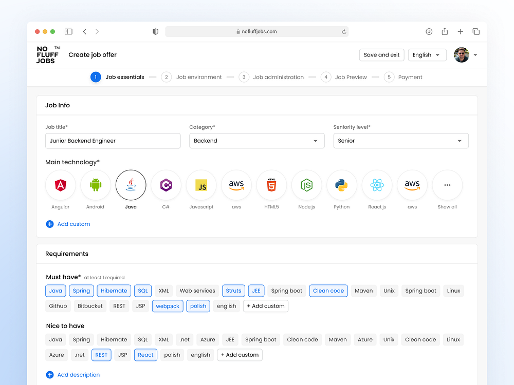 Candidate Profile UI by Dawid Domański on Dribbble