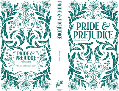 Pride and Prejudice illustration, typography & Pattern arabesque book color cover design edition flowers foil illustration lettering lettring lines print typography