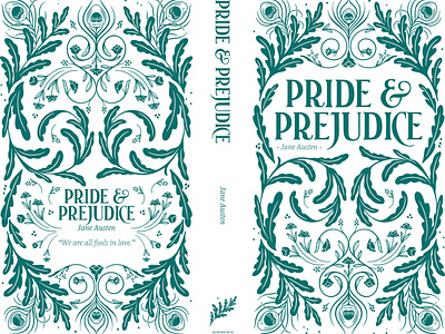 Pride and Prejudice illustration, typography & Pattern arabesque book color cover design edition flowers foil illustration lettering lettring lines print typography