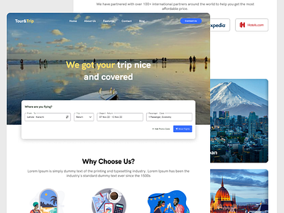 Tour&Trip Web Design design travel web travel web design ui ui ux ux web design