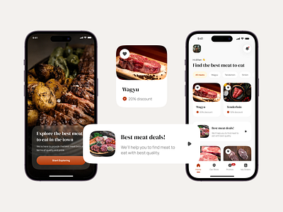 Meat Online Store - App Concept app design design concept meat app meat online store mobile app design online store ui