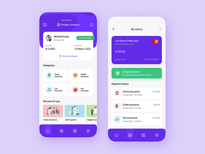 A Closer Look at the Innovative Design of our Insurance App branding design graphic design illustration insurance insurance app insurance app design ui ux visual design