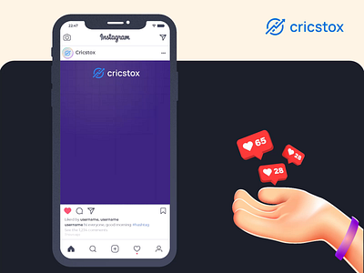 Cricstox social media post 2d animation branding design graphic design hand illustration instagram mobile animation motion graphics post text ui vector