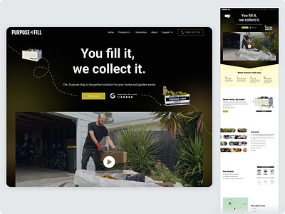 Landing Page Re-design For A Waste Management Company dailyui design landing page ui ux web design