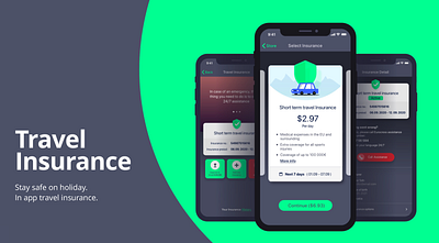 Travel Insurance app design mobile app mobile ui ui