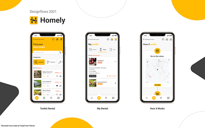 Toolkit Rental Mobile App design interface ui