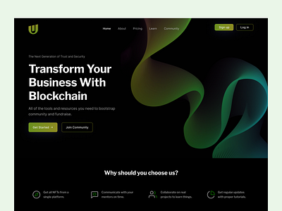 Blockchain Landing Page best shot bitcoin blockchain business colors crypto design digital currency growth landing page ui ux web website