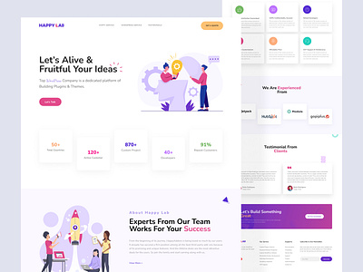 Happy Lab - Agency Landing Page creative design landing page landing page design product design ui design uiux design web design