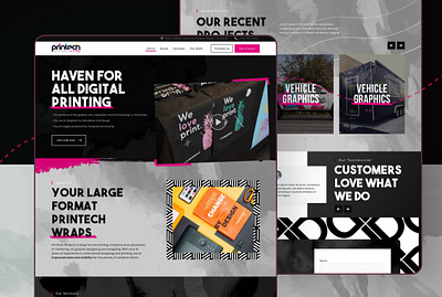 Printech Landing branding design graphic design landing page ui ui design web design web ui