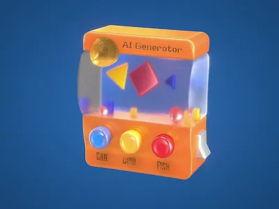 AI generation game landing page 3d 3d art ai ai generation animation c4d chat gpt chatgpt cinema 4d design game header illustration landing page mobile motion graphics octane produst design render tech