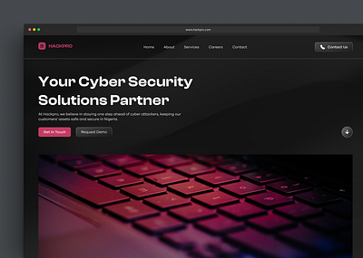 Ethical Hacking Landing Page - UI/UX Website animation cyber security ethical hacking graphic design ui untitled ui