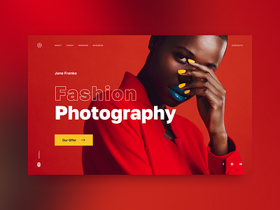 Photo Studio Concept design graphic design hero section photo studio ui ux web web design