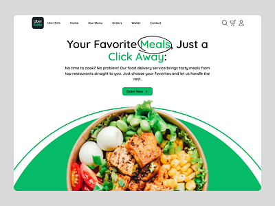 Uber Eats Website Redesign cooking delivery eat food food delivery food delivery app food order food website landing page landing page design meal modern order restaurant restaurant website shopping website ui ux webdesign website design