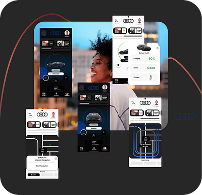 The new MyAudi App 3d animation audi branding car design graphic design logo ui vector vehicle wearable