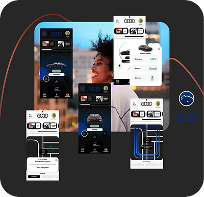 The new MyAudi App 3d animation audi branding car design graphic design logo ui vector vehicle wearable