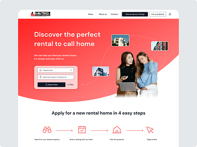 Property Management Website Concept #2 | Hero Section design product design ui ux web design